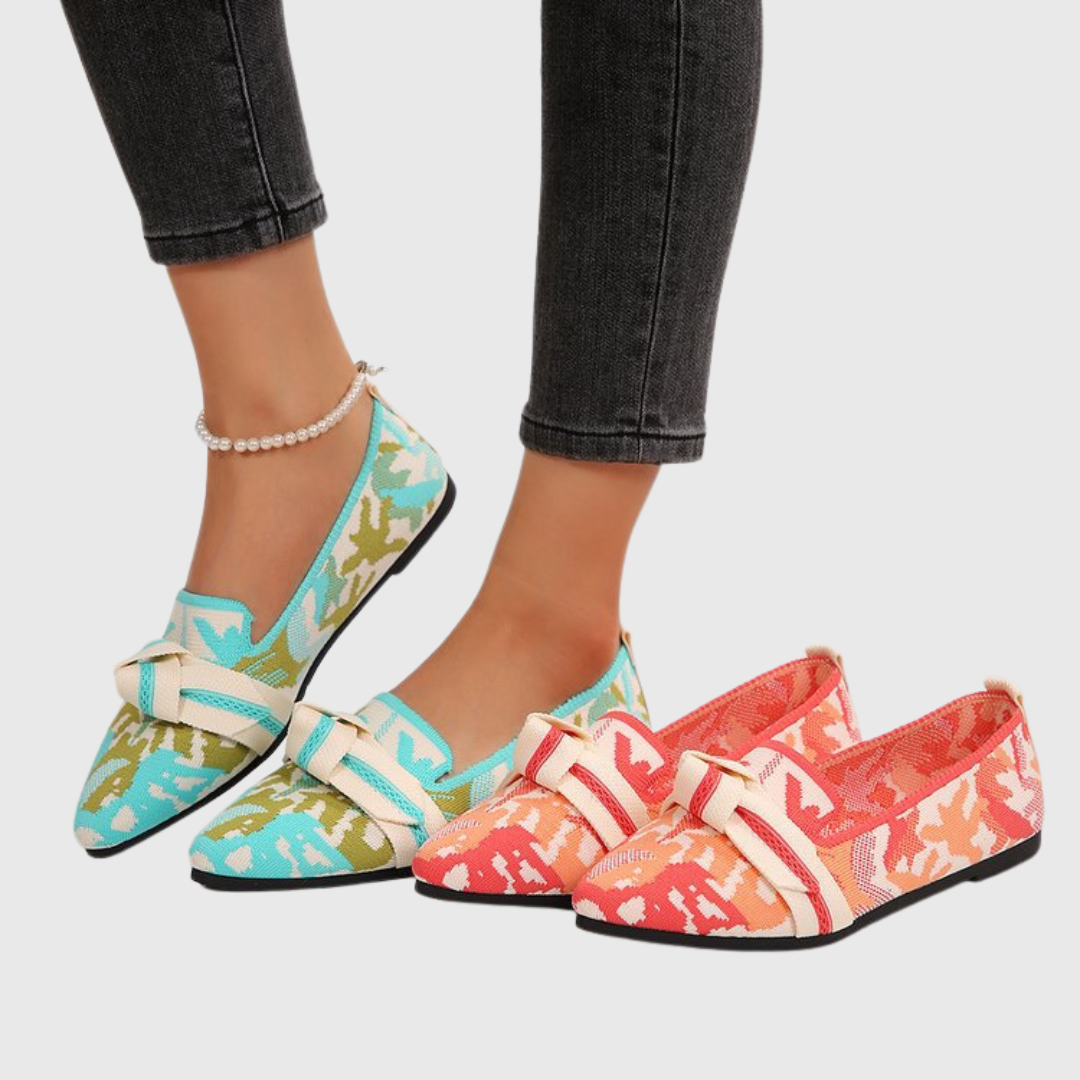 Muse | Women’s Floral Knot Loafers with Artistic Detailing