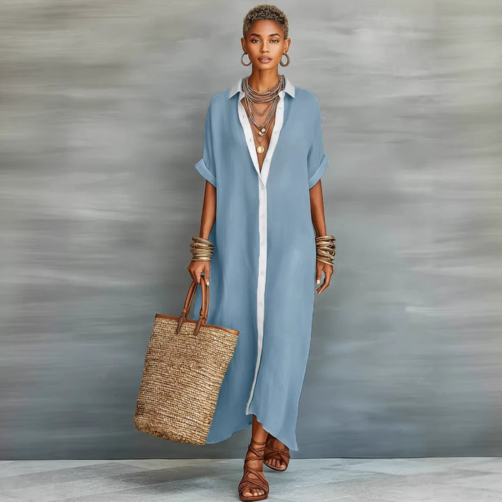 Elise Turner | Relaxed Lapel Maxi Dress For Women