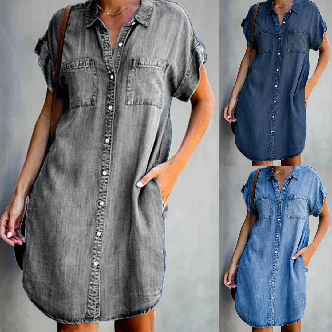 SIerra | Women’s Tummy-Smoothing Dress with Draped Layers