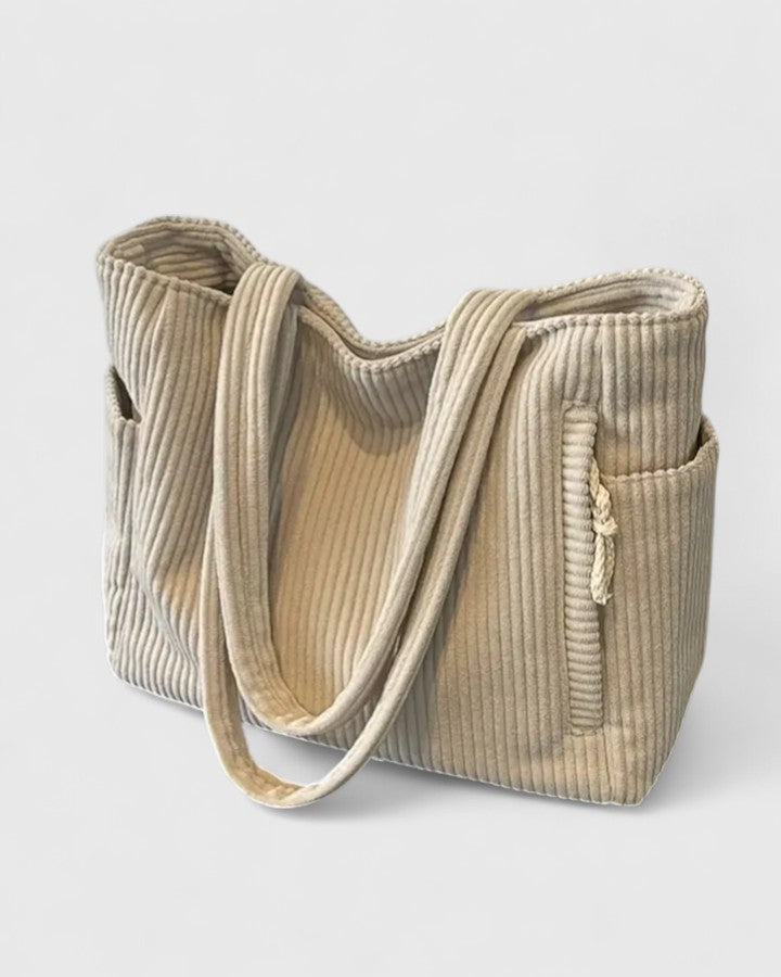 Nora | Women’s Ribbed Tote Bag with Twin Straps