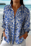 Frederikke™ | Blue Garden Blouse