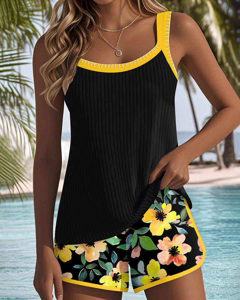 Madison | Women’s Tankini Set with Floral Shorts