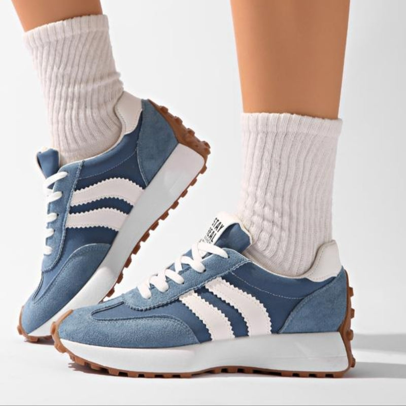 Riley | Women’s Retro Platform Sneakers with Lace-Up