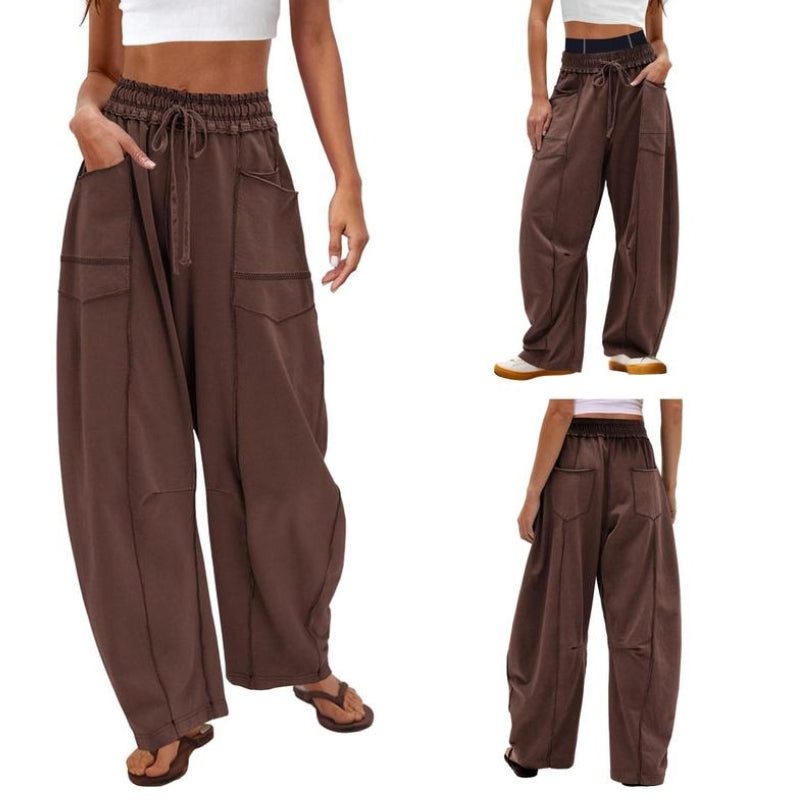 Vera | Women's Wide-Leg Cargo Pants with Drawstring Waist