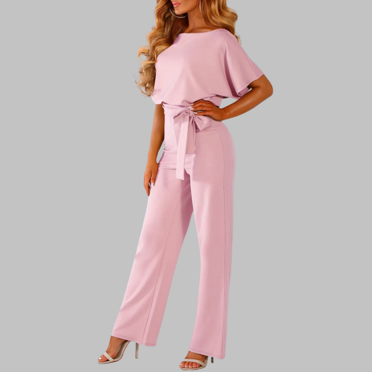 Stella | Women’s Batwing Sleeve Jumpsuit with Tie Waist