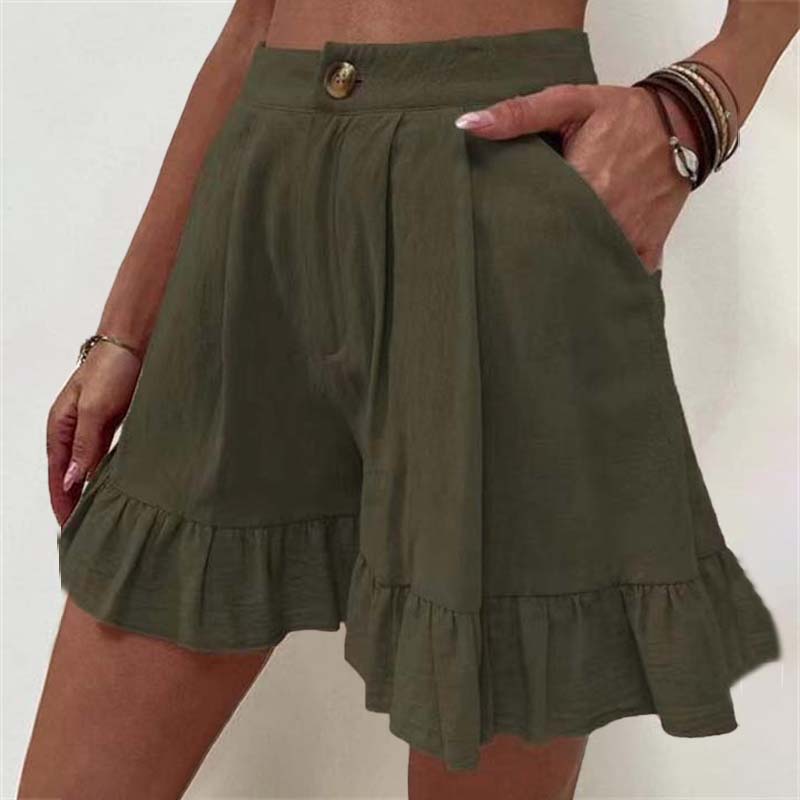 Donna | Women’s Breezy Shorts with Ruffle Hem