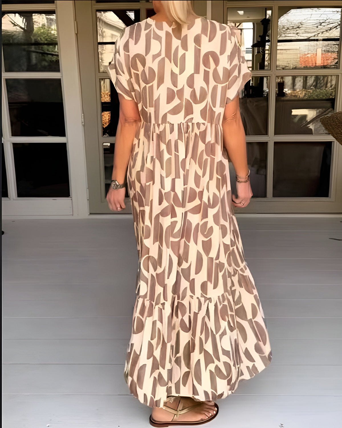 Colette | Women’s Fluid Midi Dress with V-Neck