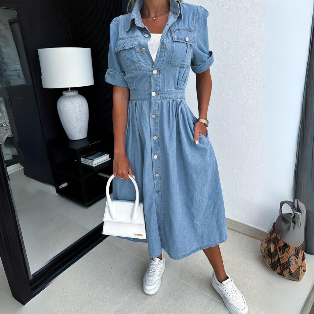 Demi | Women’s Shirt Dress with Button Front