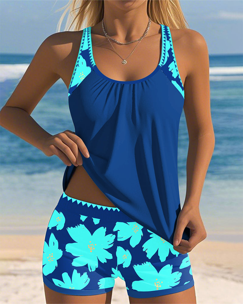 Avery | Women’s Tankini Set with Printed Shorts