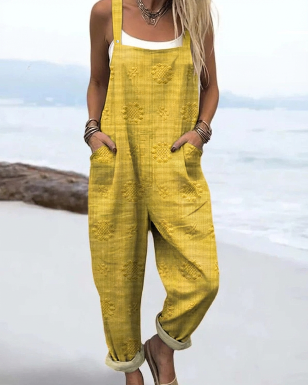 Aiza | Women’s Meadow Glow Jumpsuit with Floral Pattern