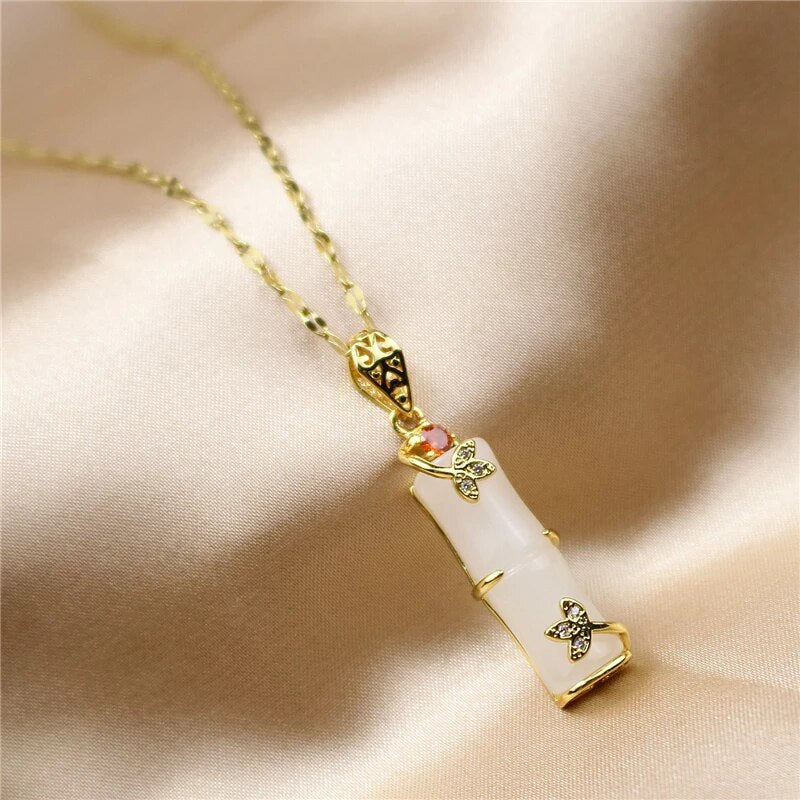Kimber |  Women’s Elegant Amulet Necklace with Crystal Charm