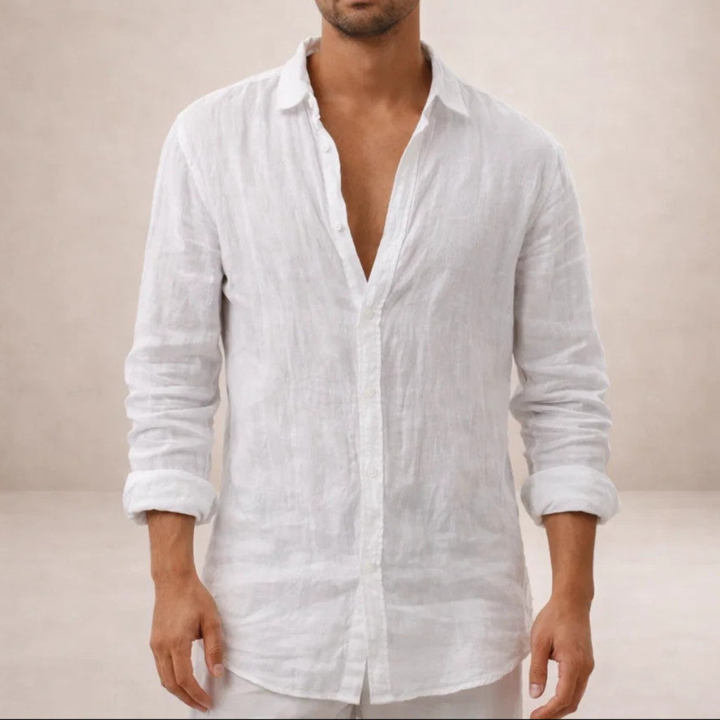 Ethan Bennett | Linen Button-Down Shirt For Men