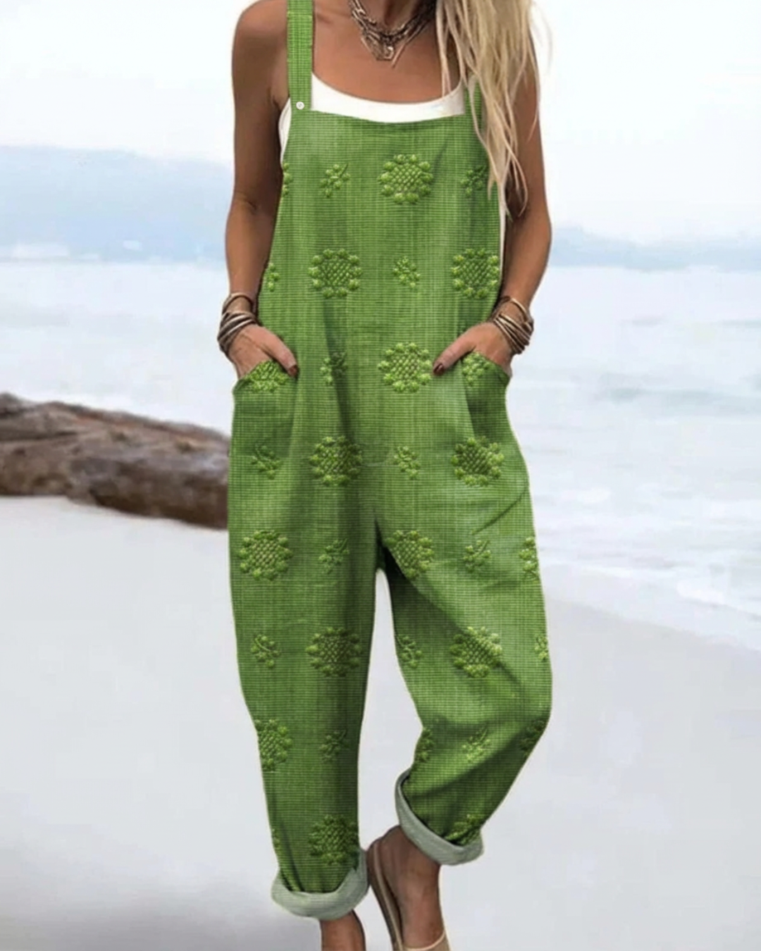 Aiza | Women’s Meadow Glow Jumpsuit with Floral Pattern