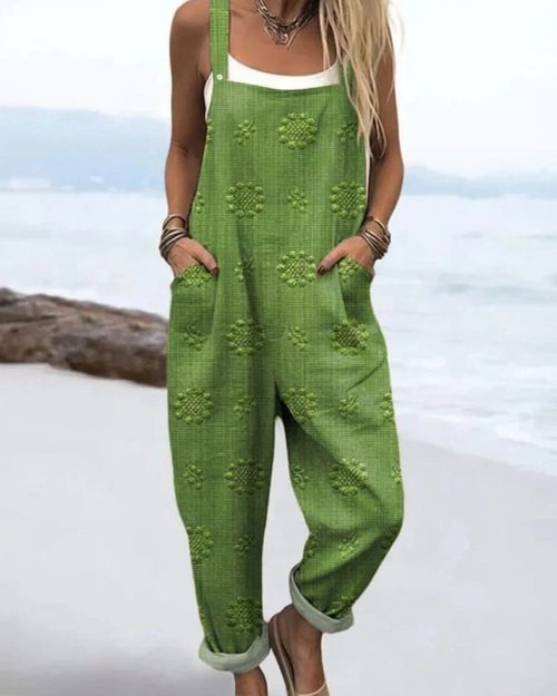 Aiza | Women’s Meadow Glow Jumpsuit with Floral Pattern