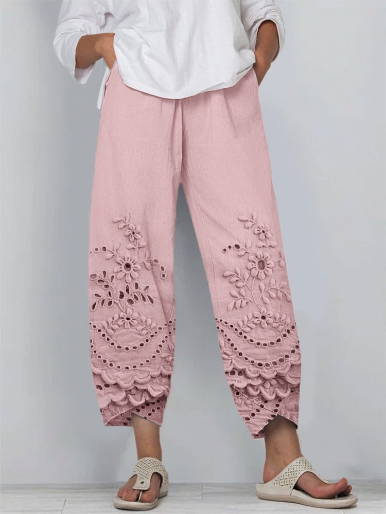 Alira | Women’s Chic Trousers with Embroidered Detailing