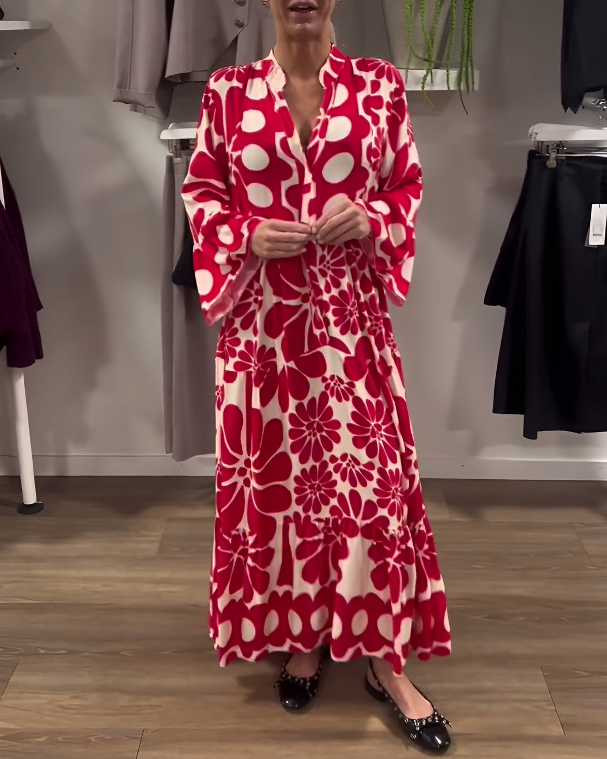 Marielle | Women’s Floral Maxi Dress with Fluid Movement