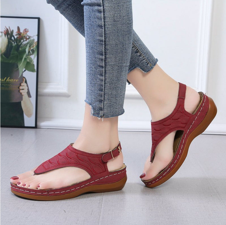 Orla Delaney | Two-Tone Leather Roman Sandals For Women