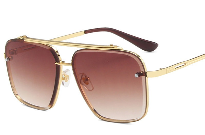 Retro | Women’s Square Metal Sunglasses with Gradient Lenses