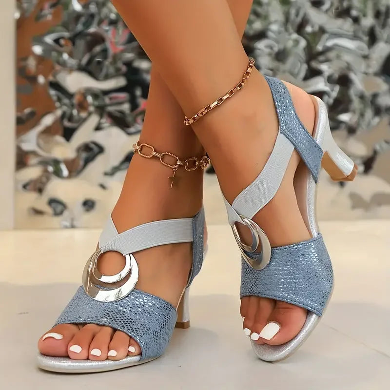 Myra | Women’s High Heel Sandal with Ring Detail