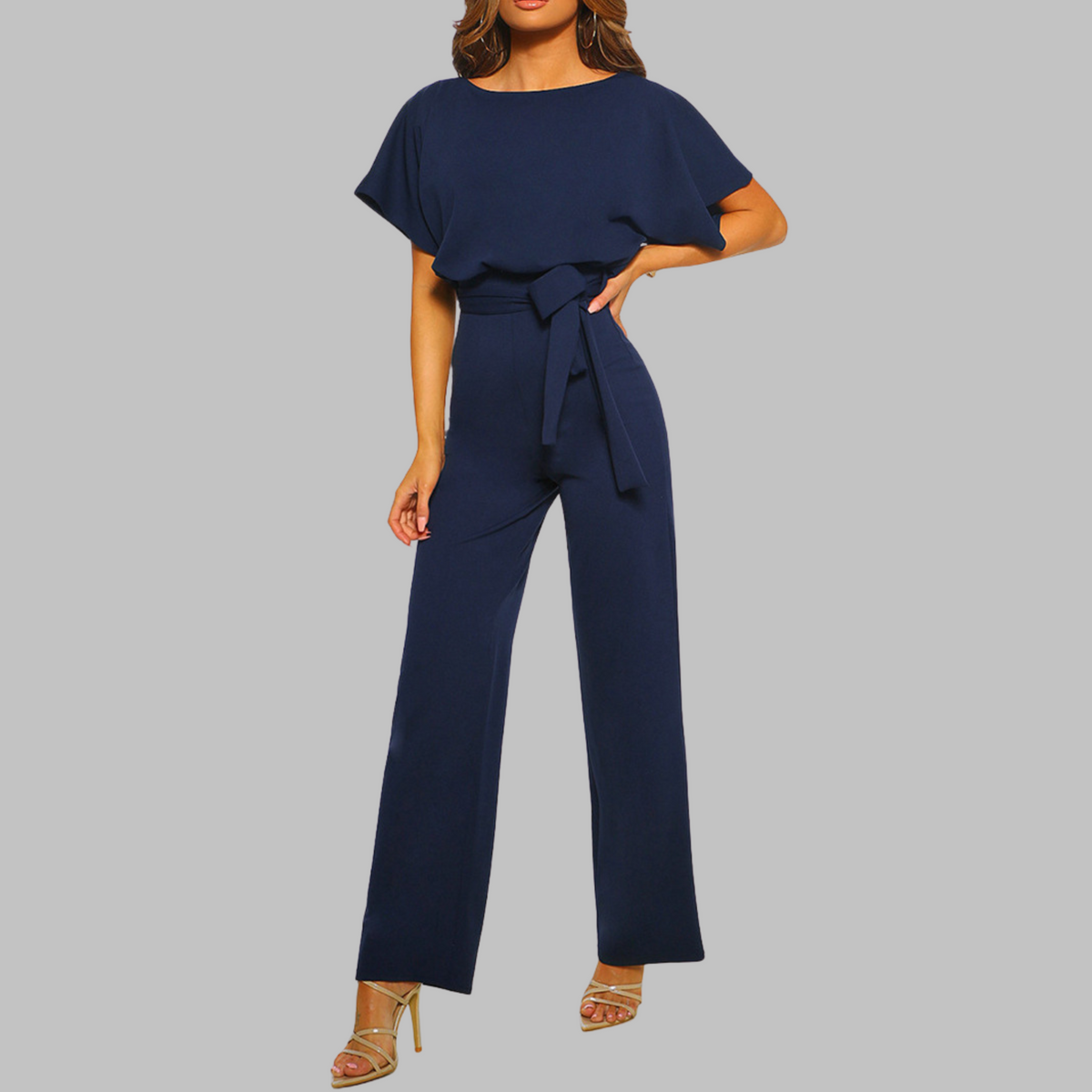 Stella | Women’s Batwing Sleeve Jumpsuit with Tie Waist