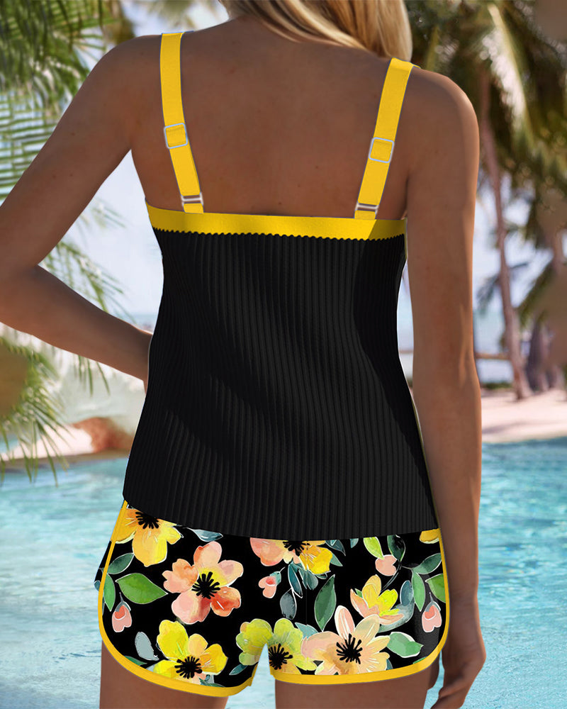 Madison | Women’s Tankini Set with Floral Shorts