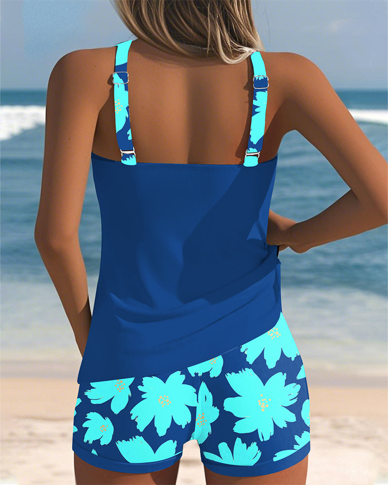 Avery | Women’s Tankini Set with Printed Shorts