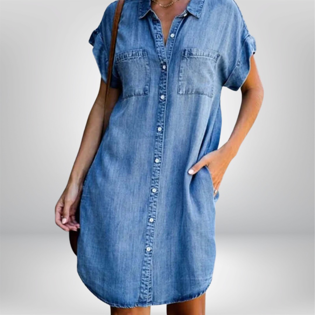 Arden | Women’s Casual Dress with Button Front
