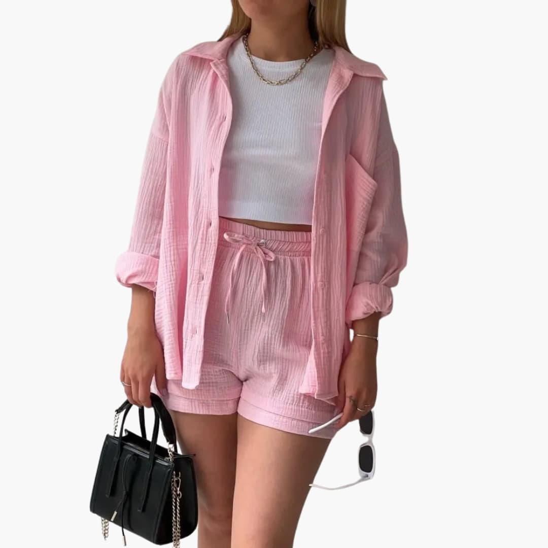Rosalie | Women’s Casual Two Piece Set with Shorts