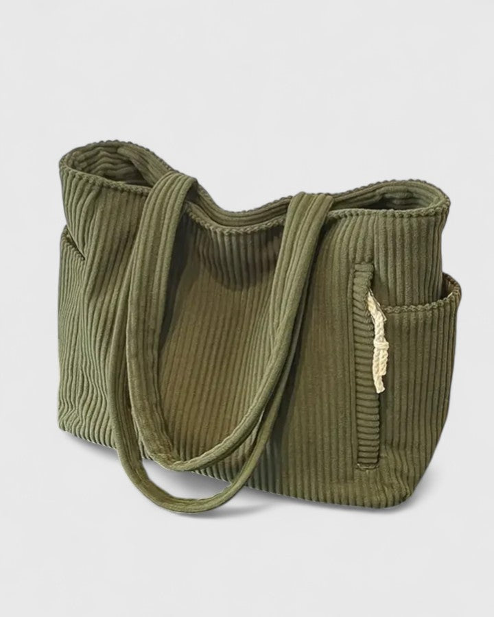 Nora | Women’s Ribbed Tote Bag with Twin Straps