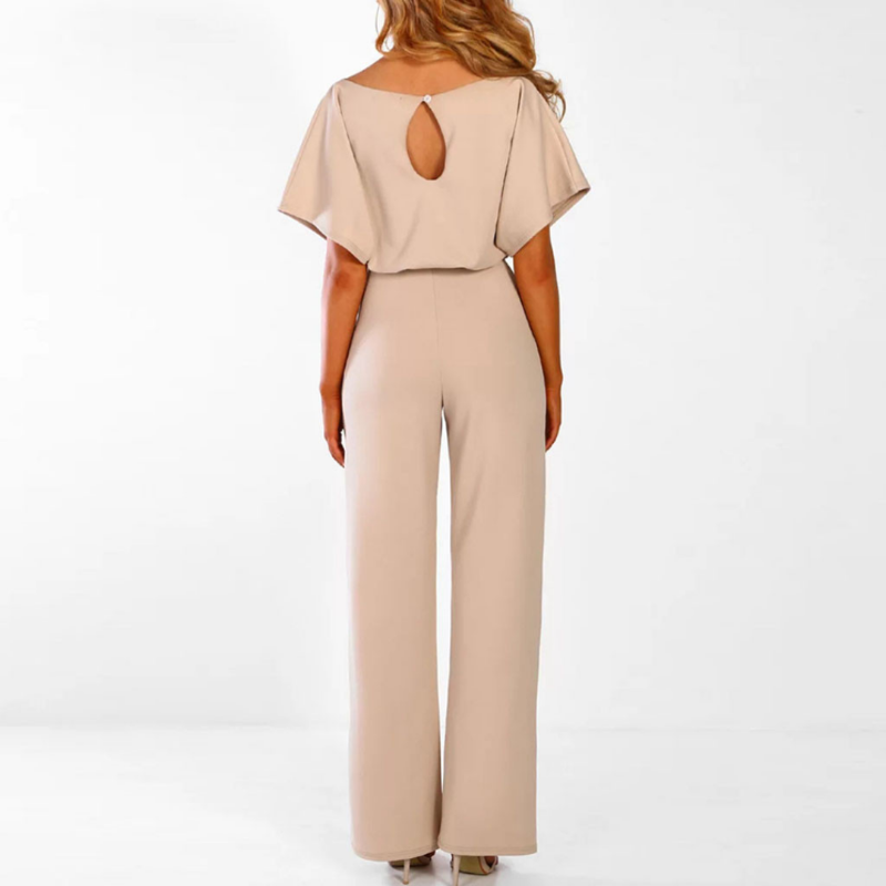 Nadia | Women’s Wide-Leg Jumpsuit with Flutter Sleeves