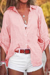Tara | Women's Oversized Linen Blend Shirt with Long Sleeves