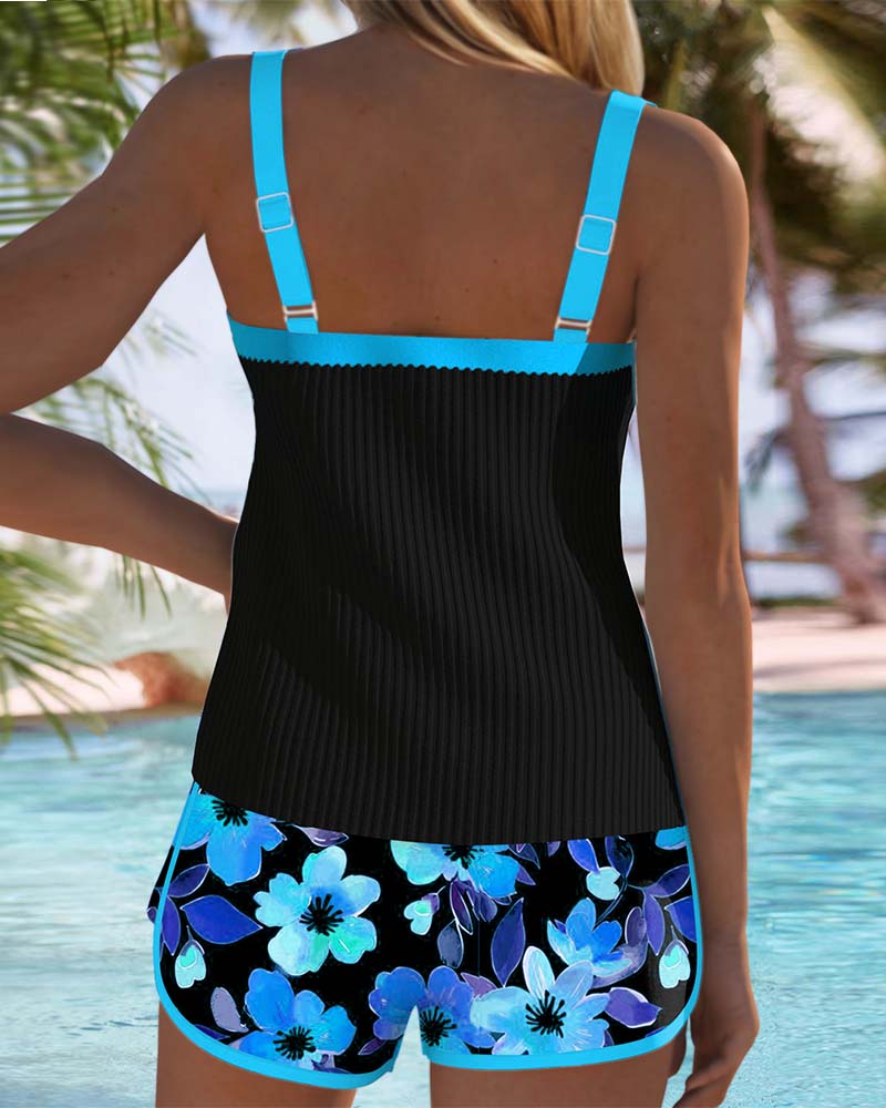 Madison | Women’s Tankini Set with Floral Shorts