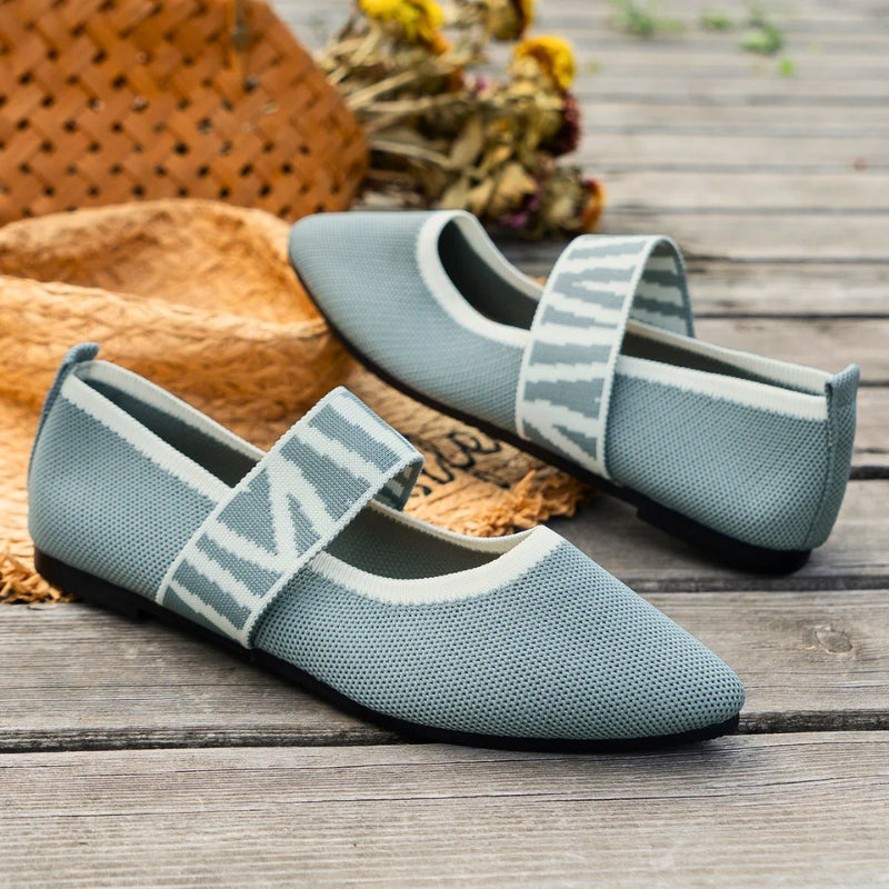 Elira | Women’s Mary Jane Flats with Elastic Strap