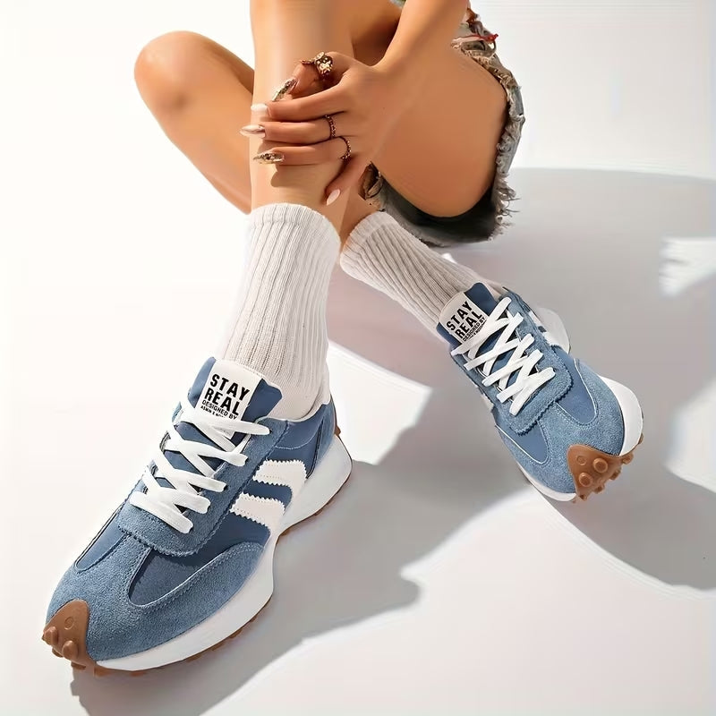 Riley | Women’s Retro Platform Sneakers with Lace-Up