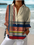 Freyja | Women’s Artistic Pattern Blouse with Bold Design