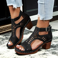Nova | Women’s Cutout Block Heel Sandals with Comfort