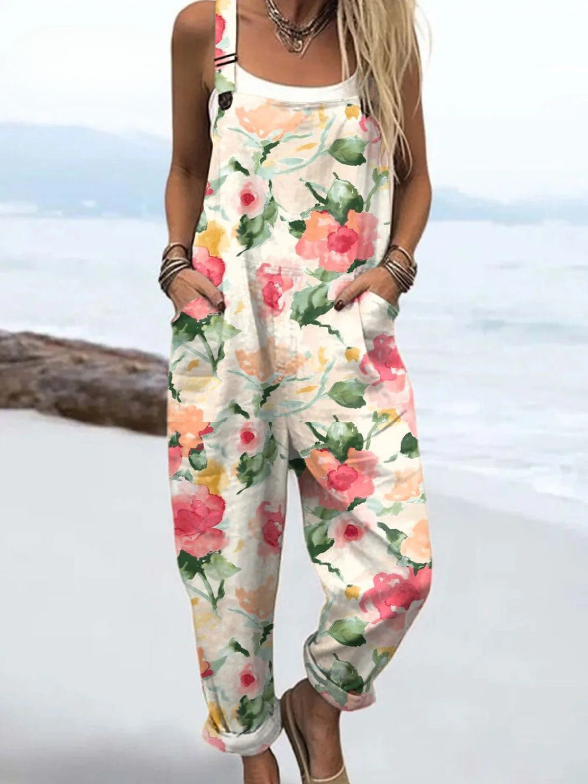 Emilia | Women’s Jumpsuit with Floral Print Silhouette