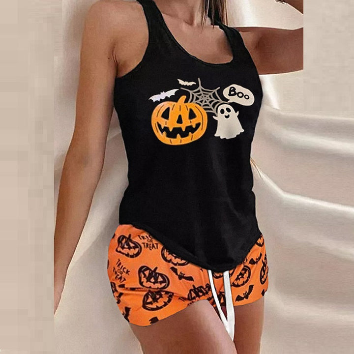 Trick &amp; Treat | Pumpkin Ghost Halloween Pyjamas For Women