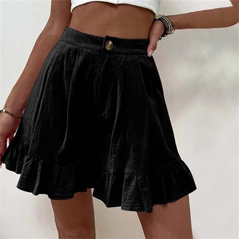 Donna | Women’s Breezy Shorts with Ruffle Hem