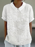 Arwen | Women’s Floral Embroidered Shirt with Relaxed Fit