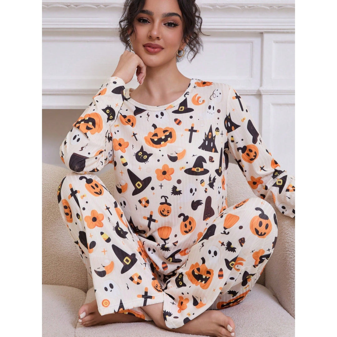 Spooky Hollow | Pumpkin Ghost Halloween Pyjamas For Women