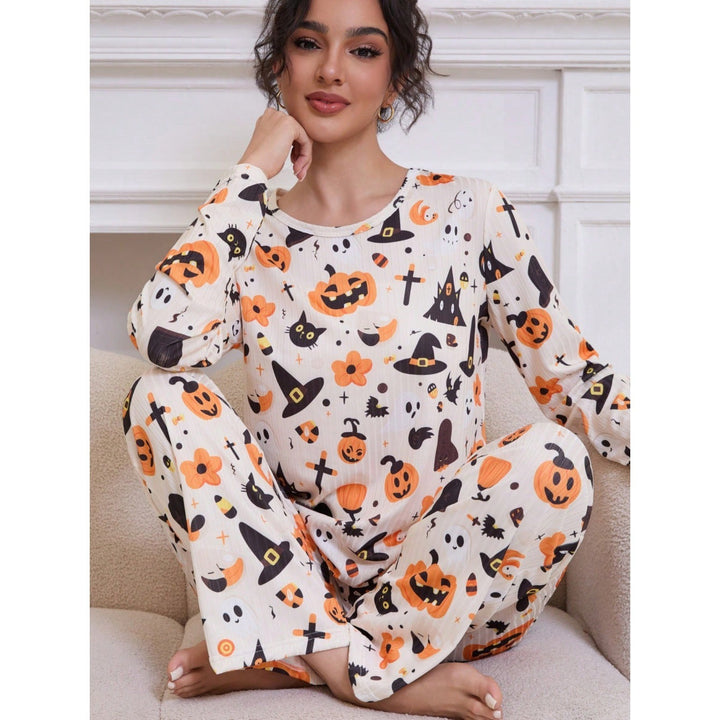 Spooky Hollow | Pumpkin Ghost Halloween Pyjamas For Women