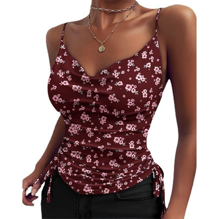 Jade Martin | Ruched V-Neck Camisole Top For Women