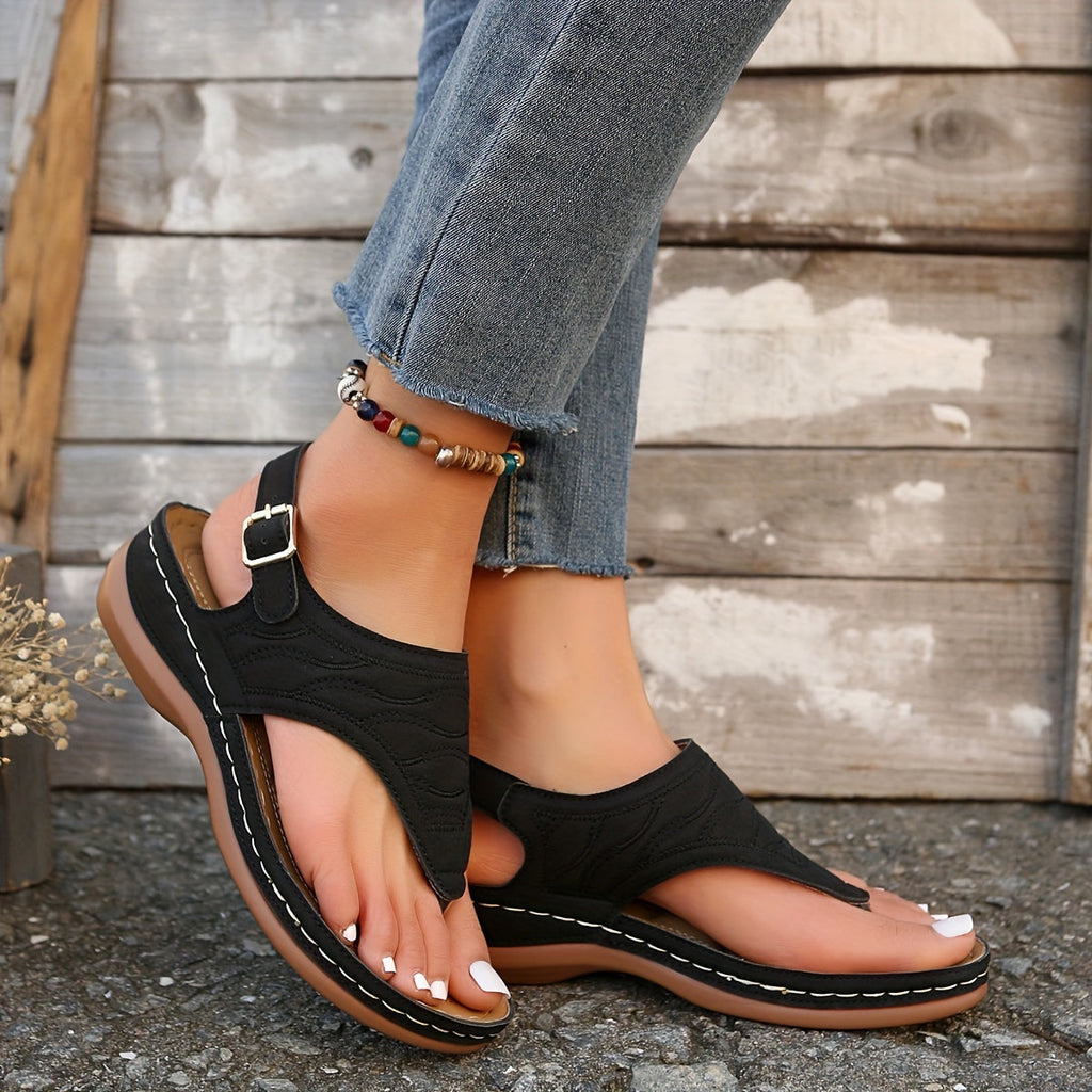 Maviee | Women’s Clip Toe Sandals with Built-In Support
