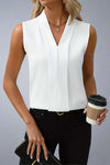 Quinn | Women's Sleeveless V-Neck Blouse Smart Casual Top