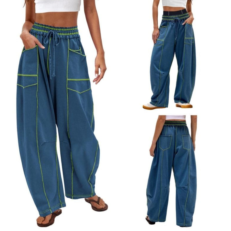 Vera | Women's Wide-Leg Cargo Pants with Drawstring Waist