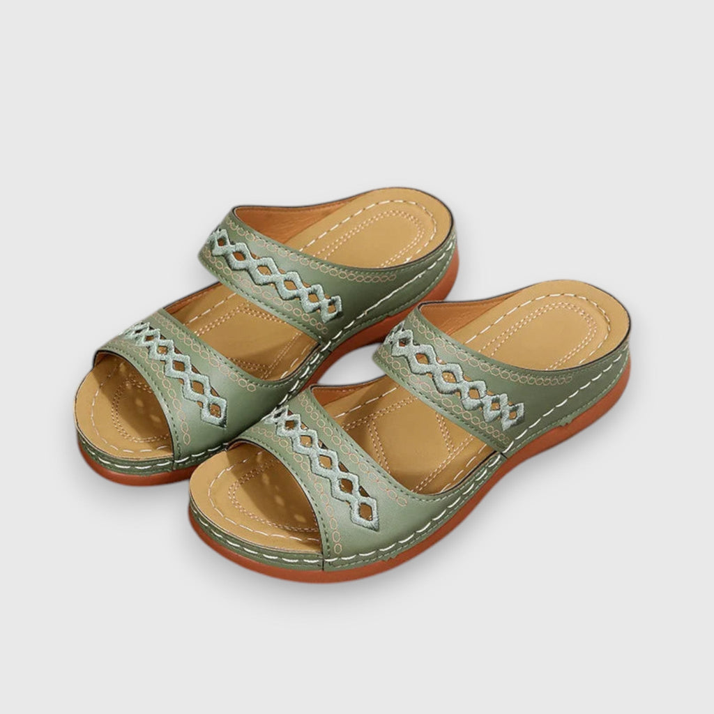 Luma | Women’s Duo Panel Sandals with Cushioned Sole