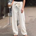 Lena | Women’s High-Waist Wide-Leg Trousers with Tie