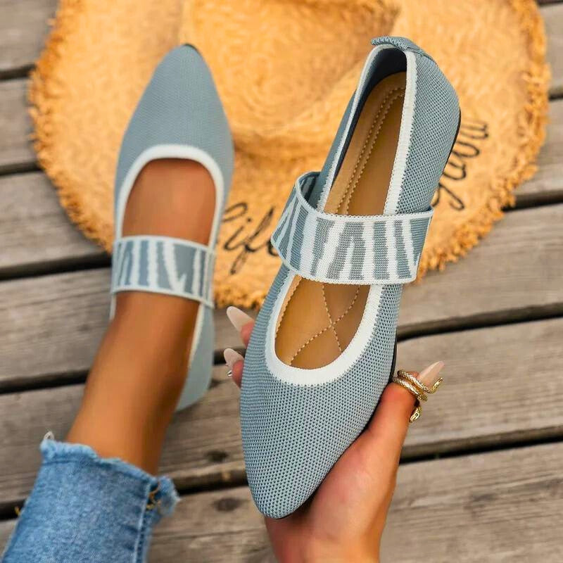 Elira | Women’s Mary Jane Flats with Elastic Strap