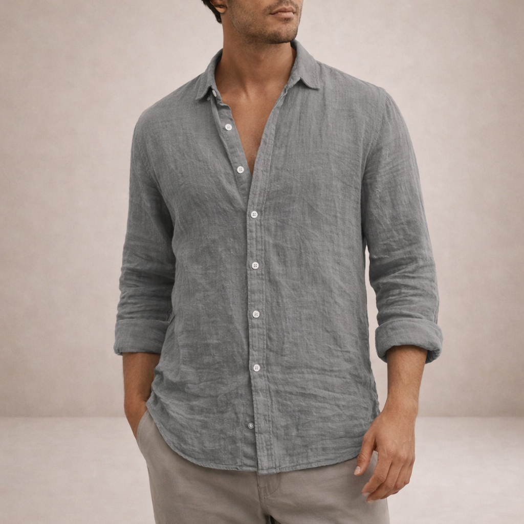 Ethan Bennett | Linen Button-Down Shirt For Men